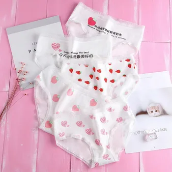 

B New Women's Comfort Brief Japanese Style Cartoon Pattern Low-Rise Brief Lingerie Underwear Female clothes