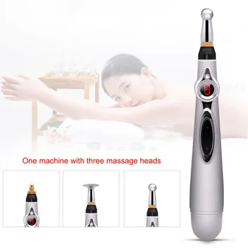 

Meridian Energy Pen With 3 Replaceable Massage head Electric Acupuncture Magnet Therapy Heal Massage Pen 9 Grades Adjustable