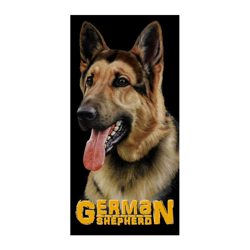 

Black German Shepherd Dog Kitchen Beach Travel Towels Cool German Shepherd Dogs Puppy Shower Towel for Swimming Pool Microfiber