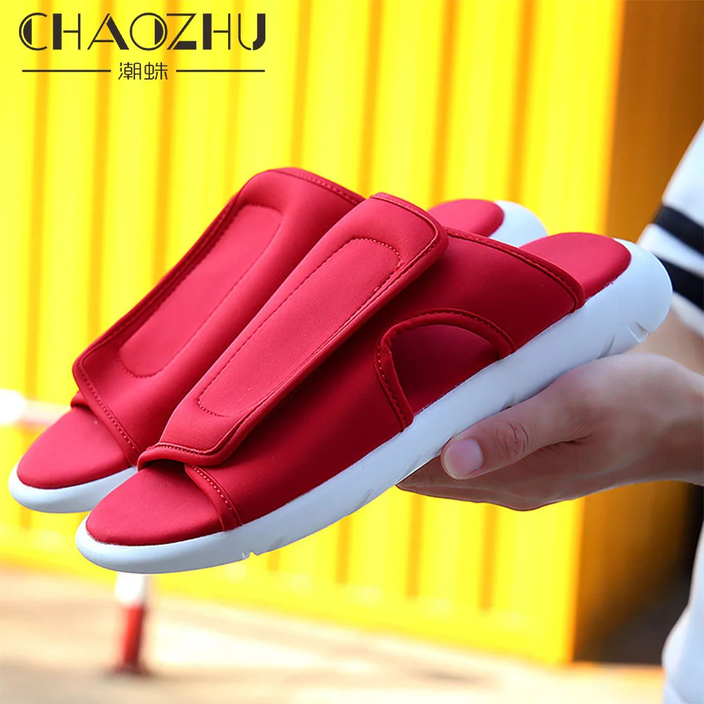 

England Men's Fashion Soft Sole Sweat resistant non-slip Red Black Navy Stretch instep Street Young Cool Slippers Casuals Summer