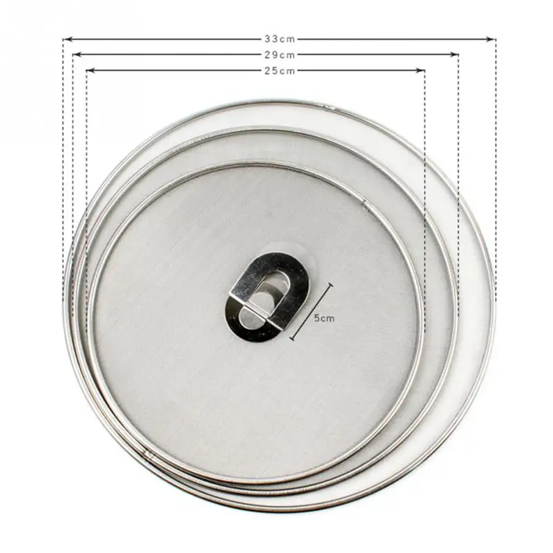 25 см/29 см/33 см нержавеющая сталь брызги экран сетка крышка кастрюли серебряное масло крышка сковороды инструменты для приготовления пищи Кухонные аксессуары