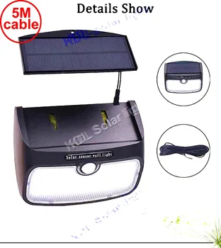 

split mounting 48 LED 900lm Solar Light PIR +motion+radar led Umlight1688 Outdoor St street light for g 5M cable wall ou