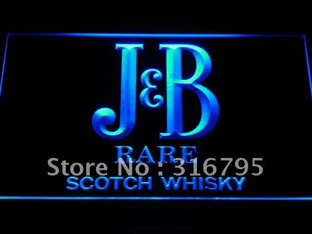 A187 J &amp B редкий шотландский виски светодиодный неоновый светильник знак Вкл/Выкл