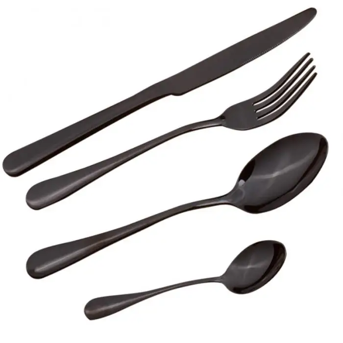 1pc/ 4pcs Dinner Wedding Travel Cutlery Spoon Stainless Steel Fork Scoops Silverware Set PAK55