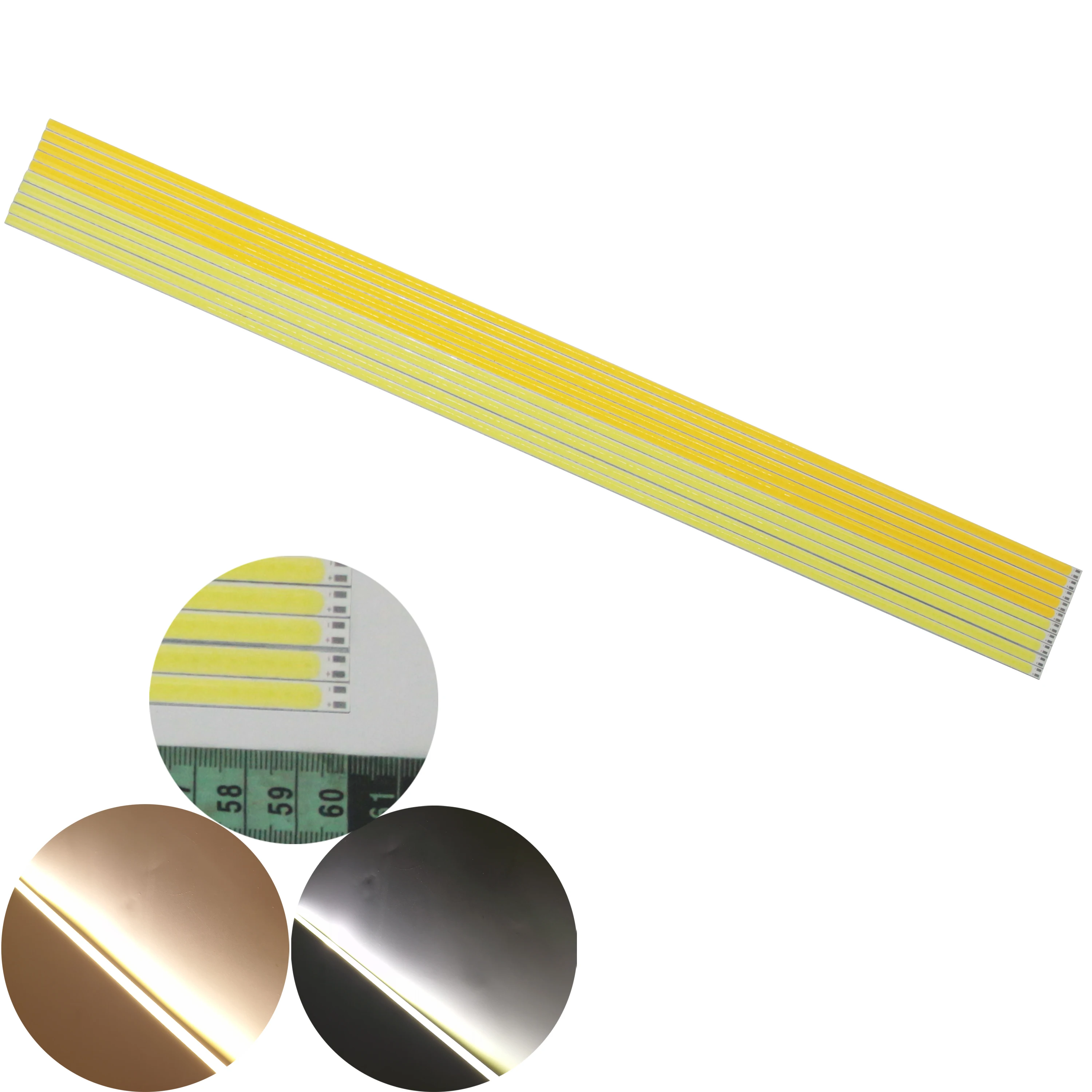 

10PCS LED COB Strip 60cm 6mm flexible 16W 12V DC Bar light Warm White for DIY Car Outdoor Camping Lamp bulb COB COB led source
