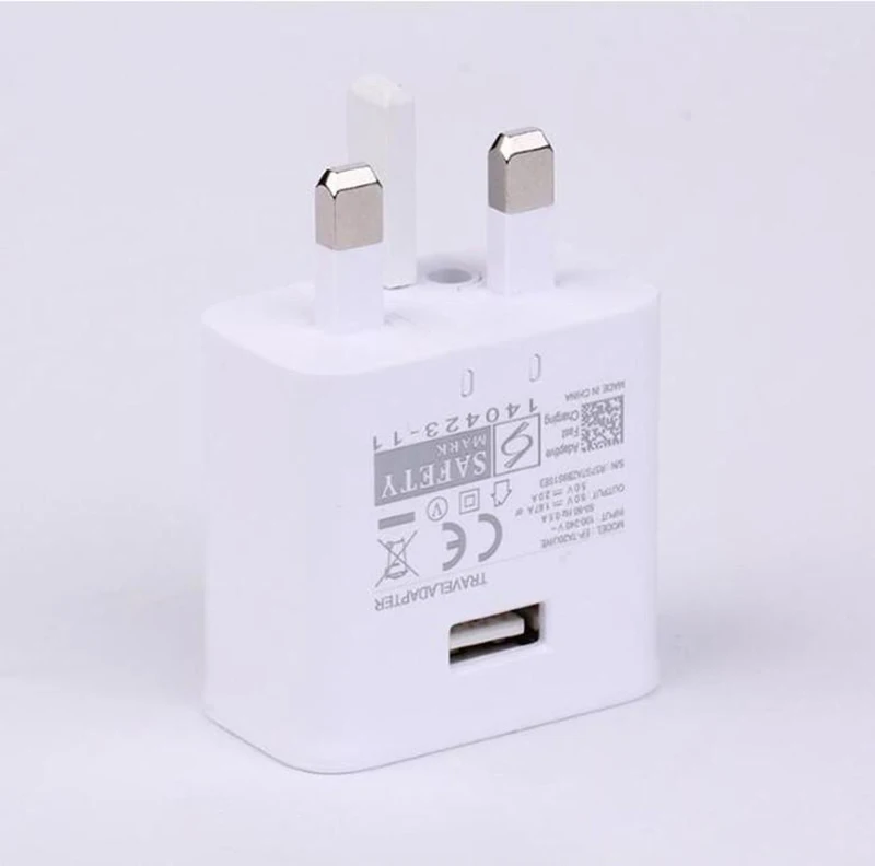 50 шт. быстрое зарядное устройство USB QC 2 0 5 V/2A адаптер Великобритания вилка для Samsung