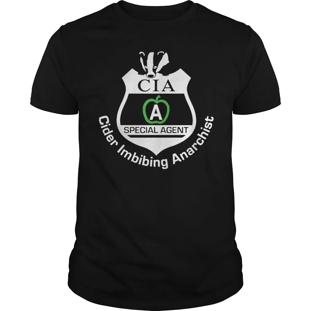 Мужская футболка с коротким рукавом со значком ЦРУ Cider Imbibing Anarchist крутая женская |