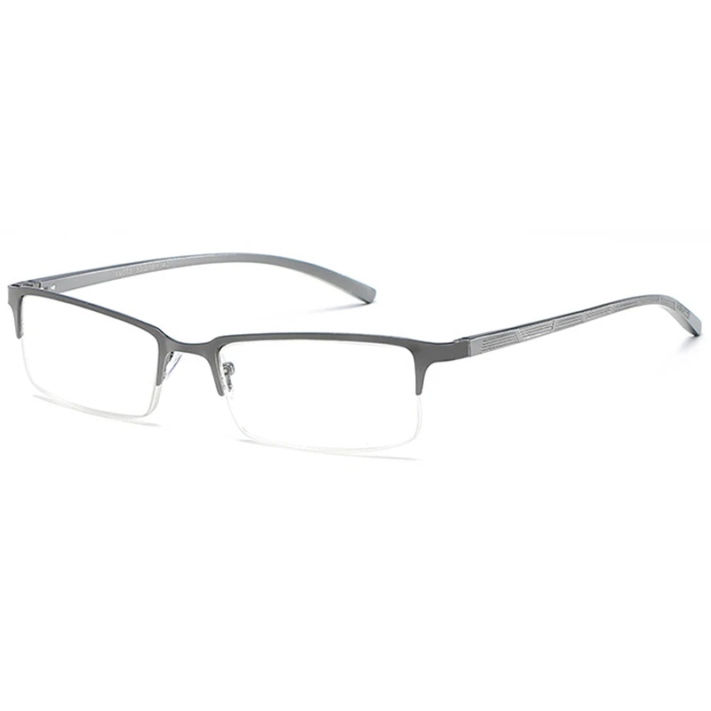 SOZOTU очки для чтения Для мужчин дальнозоркостью по рецепту очки с диоптриями мужской градусов+ 1,0+ 1,5+ 2,0+ 2,5+ 3,0+ 3,5+ 4,00 YQ518 - Цвет оправы: YQ518 Gun-gray