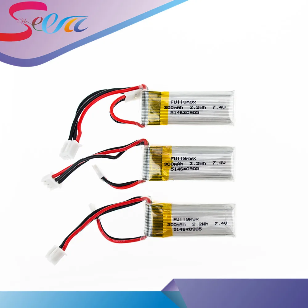 3pcs 7.4V 300mAh 30c Li Po Battery For WLtoys F959 Airplane Spare Parts