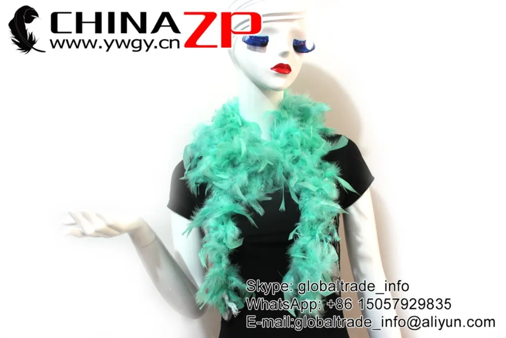 3 mint green wholesale 40g turkey feather boas (3)