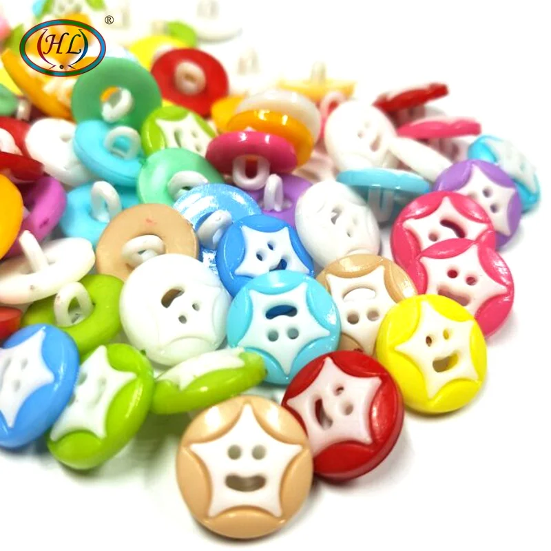 HL 13mm 30pcs Mix Color Smile Plastic Combined Buttons Diy Accessories Children's Garment Sewing Notions