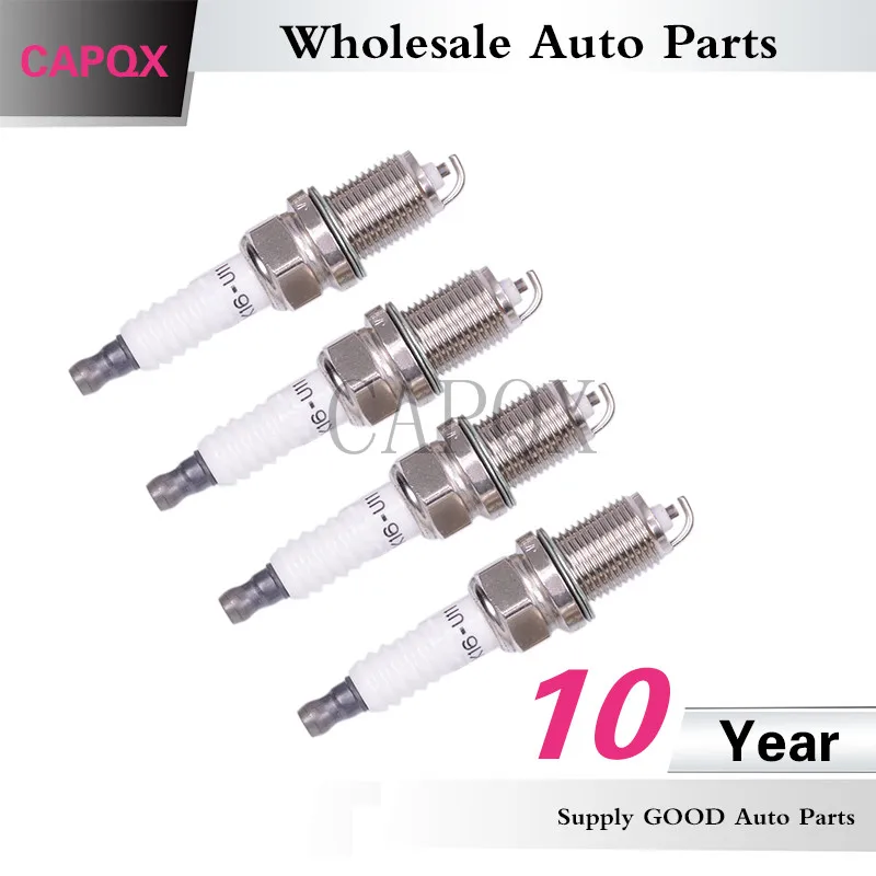 

CAPQX 4PCS Spark Plugs Candle K16R-U11 90919-01164 For YARIS/ECHO VIOS CELICA COROLLA AVENSIS RAV4 CROWN PRADO TACOMA 4RUNNER