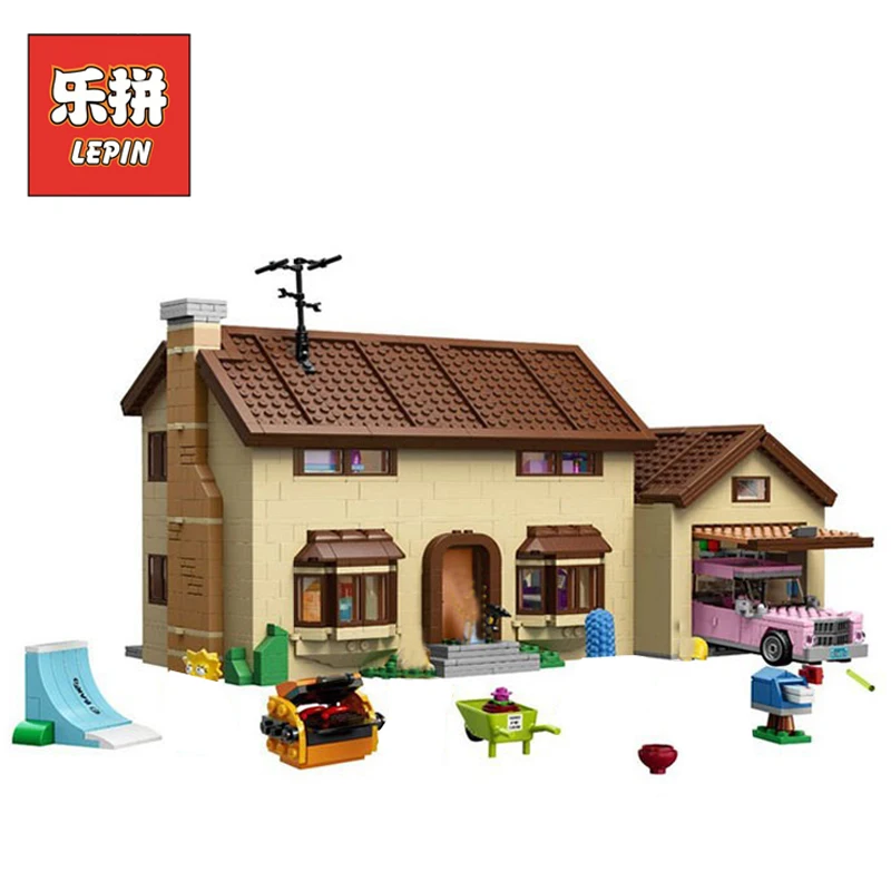 

DHL Lepin 16005 Movie Simpsons House Set 16004 Kwik-E-Mart Model Building Kits Blocks Bricks Toys Compatible Legoing 71006 71016