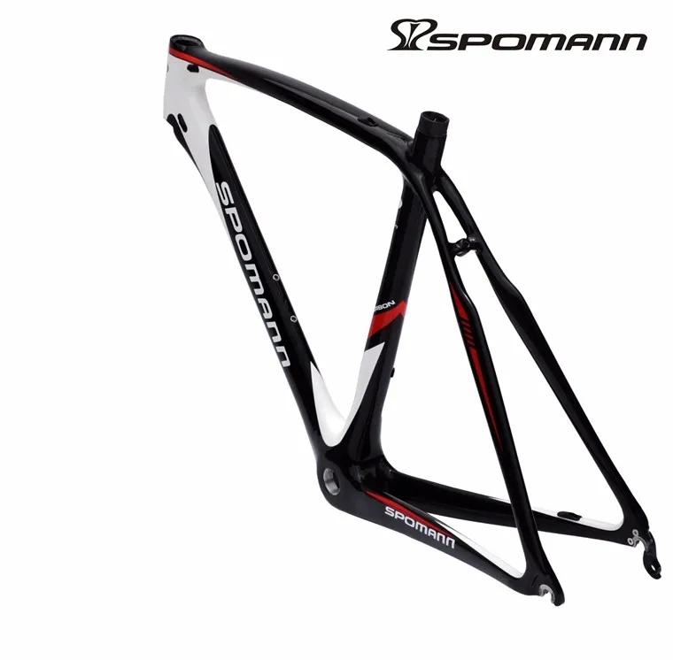 Top SPOMANN 700C Carbon Fiber Road Bike Frame 51CM UD Glossy Frame Road Bicycle Frame+Fork Ultra-Light Cadre Velo Carbone Route 2017 0