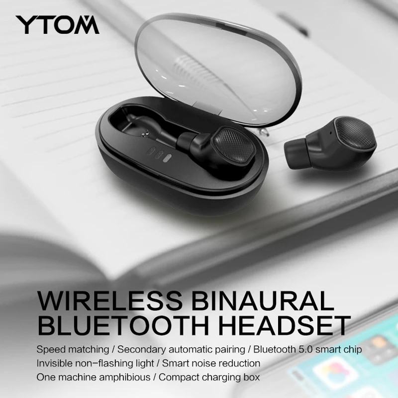 YTOM Mini True беспроводные наушники Bluetooth 5 0 гарнитура звуковой сигнал бас чистый