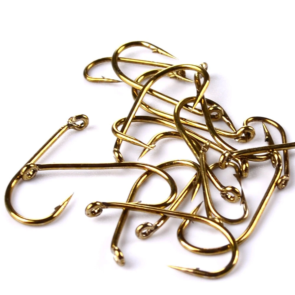 

20Pcs High Carbon Steel Fishing Hooks Set in Fly Fishhooks Jig Barbed With Hole For Fishing Accessories Worm Pond Fishing Bait