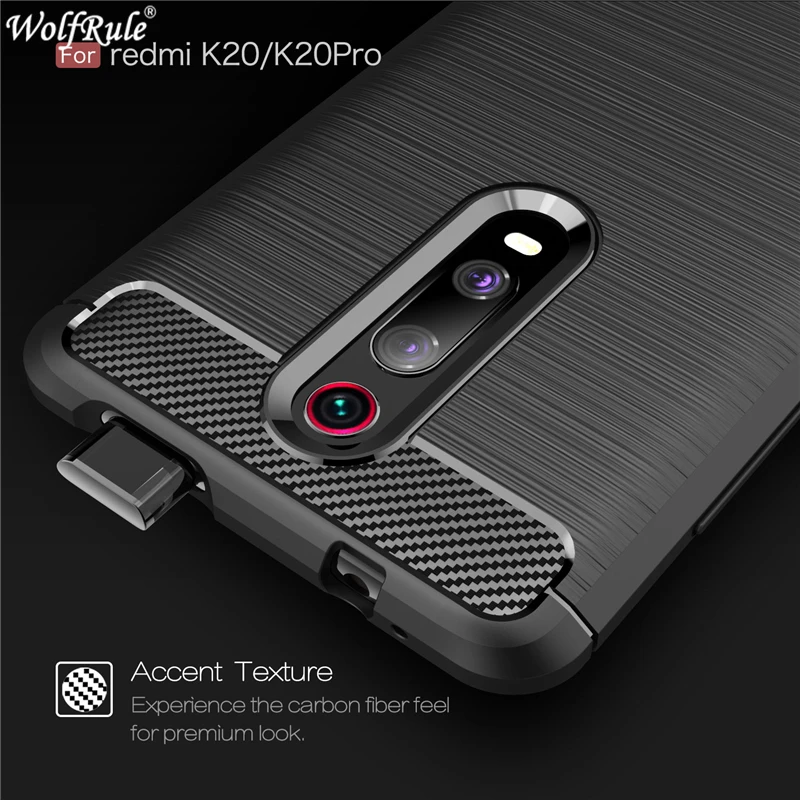 

Wolfrule Case Xiaomi Mi 9T Cases Shockproof Rubber Silicone Bumper Carbon Fiber Cover For Xiaomi Mi 9T/Pro Cover Xiaomi 9T Case