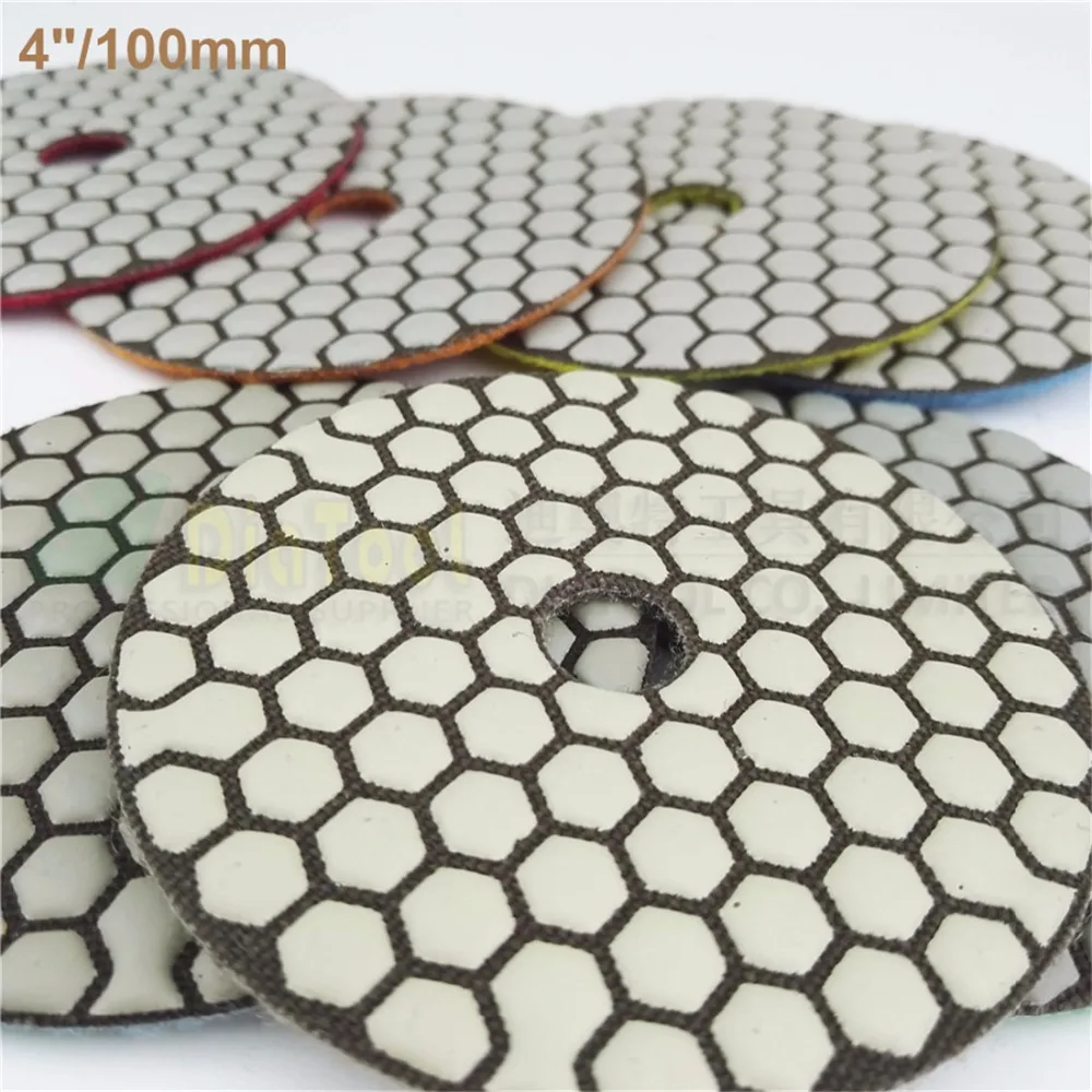7pcs/set 4 inches Diamond Dry polishing pad, 4inches B sanding disk for for granite marble without water 7pcs/set 4 inches Diamond Dry polishing pad, 4inches B sanding disk for for granite marble without water