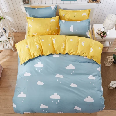 

Bohemian Style Bedlinens Queen/King Size Egyptian Cotton Bedding Sets Pastoral Printed Duvet Cover Flat Sheet Set