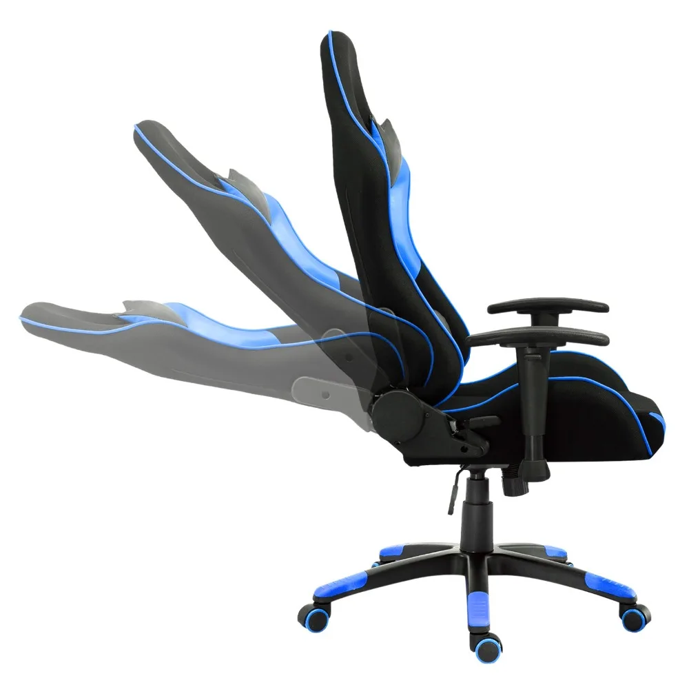 Samincom مريح عالية الخلفي كبيرة الألعاب كرسي مكتب الأزرق-الأسود مسند الظهر: 20.8*31.5 \ Samincom مريح عالية الخلفي كبيرة الألعاب كرسي مكتب الأزرق-الأسود مسند الظهر: 20.8*31.5 \