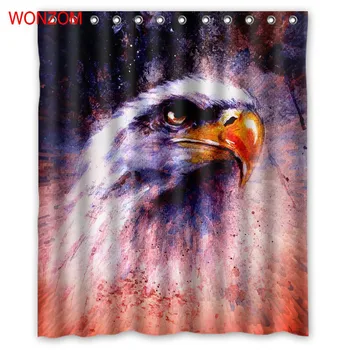 

WONZOM 3D Polyester Animal Shower Curtains For Bathroom Decor Modern Bath Waterproof Curtain with 12 Hooks Bathroom Accessories