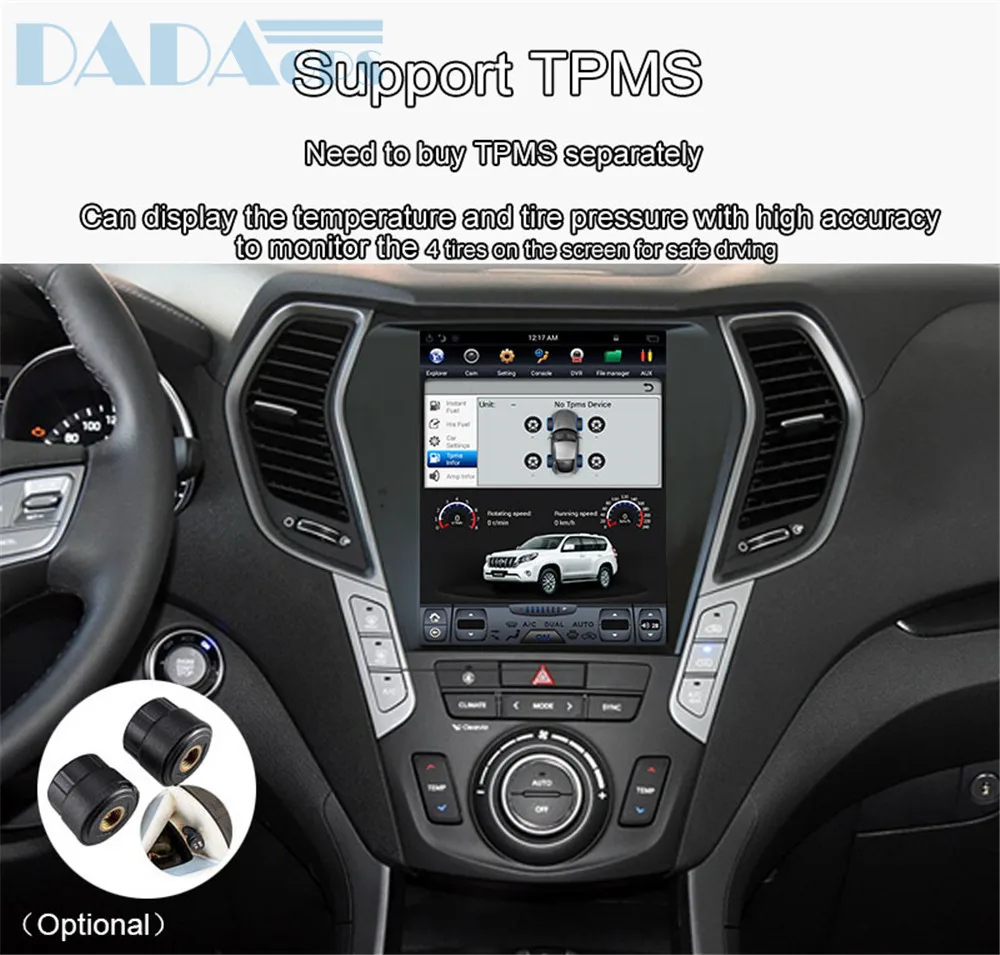 Best 10.4"Tesla style ISP Screen Android 7.1 Car multimedia Radio player For Hyundai IX45 2013-2018 GPS Map Navigation no dvd 13