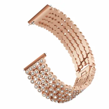 

Metal Crystal Diamond Stainless Steel Band Wrist Watch Strap Bracelet For Smart Watch