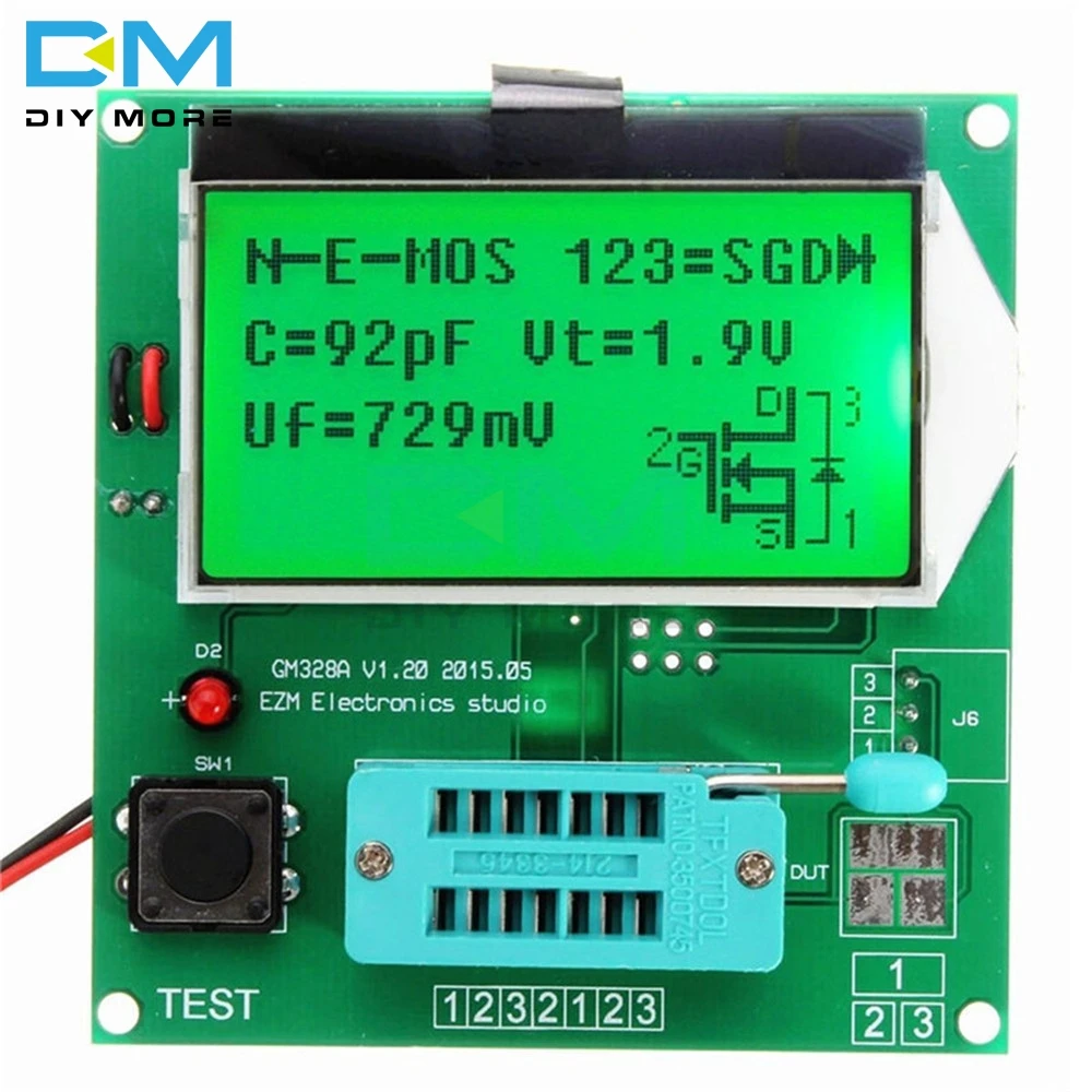 Компонент GM328A тестер транзисторов графический сигнал волны 9 в 20 ма LCR RLC PWM