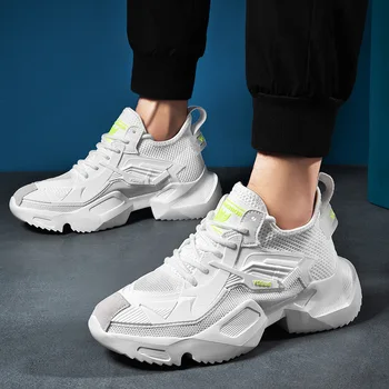 

Thick Bottom Hip Hop Mens Chunky Sneakers Joker Tenis Sapato Masculino Retro High Platform Sneakers Basket Man Walking Shoes