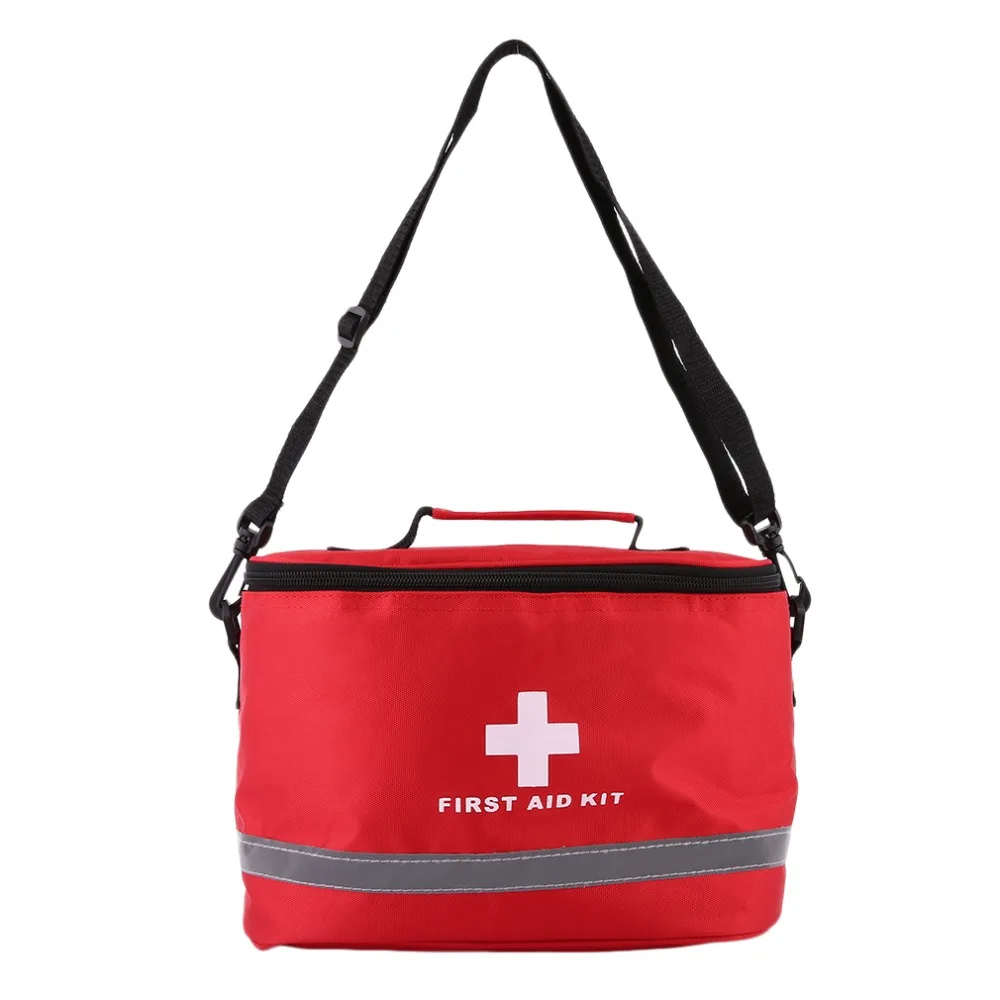 Botiquín de primeros auxilios al aire libre deportes de Camping bolsa médica de emergencia paquete de supervivencia de Nylon rojo llamativo Cruz bolso