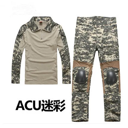 

Men's Military Army Tactical Airsoft Combat Uniform Paintball Hunting SWAT Clothes Sets Gen2 Shirt & Elbow Pad Pants & Knee Pads