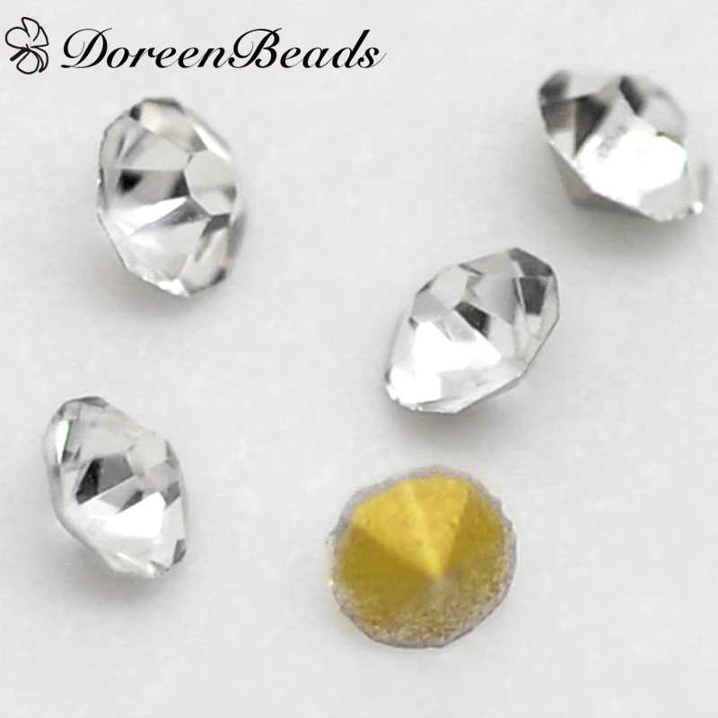 

DoreenBeads ss6.5 Pointed Back Rhinestones Cone Clear Transparent 2.1mm x 1.3mm, 150 PCs