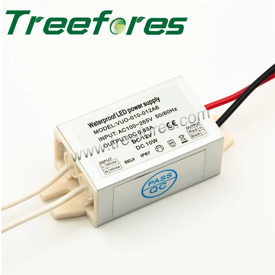 12 W DC 12V 24V IP67 Мини светодиодный трансформатор для наружного освещения сада CE RoHS SAA 12 блок питания ватт драйвер