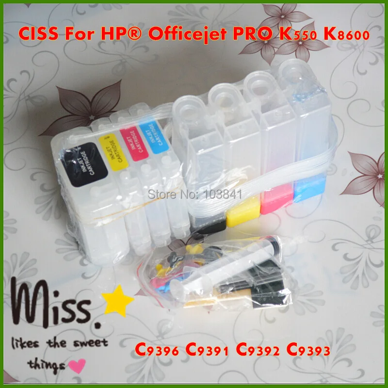 Empty Continuous Ink Supply System For HP 88 Officejet PRO K550 K8600 Inkjet Printer CISS C9396
