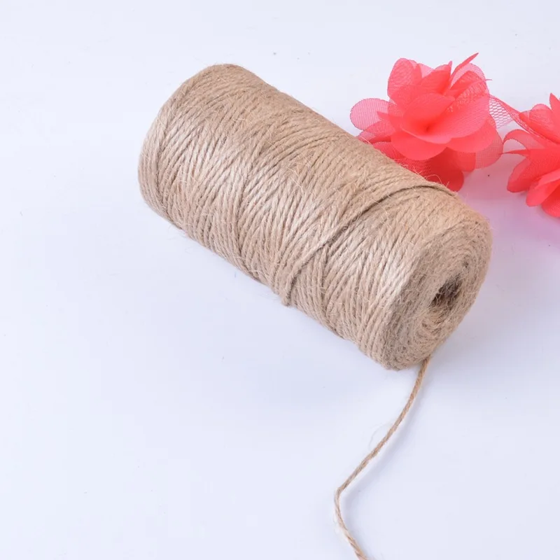 

100 meters 2 mm thick DIY Eco-Friendly natural jute rope craft string rustic decorations for home 100% Hemp Twisted