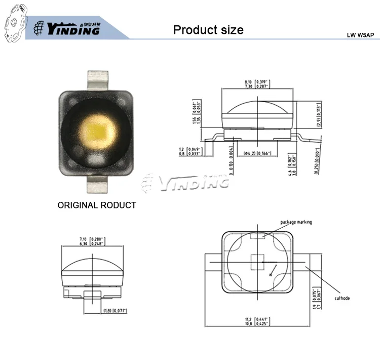 10 шт. OSRAM W5AP 5 Вт высокомощная Светодиодная лампа с бусинами красный/зеленый/синий/желтый/теплый/нейтральный/холодный белый свет для рыбалки