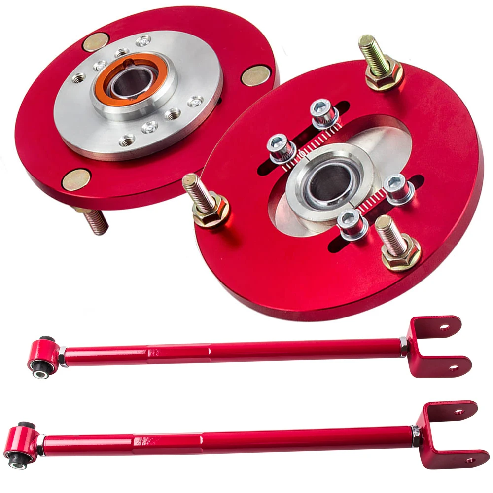 

For BMW E36 1992-2005 Rear Adjustable Lower Camber Plates Kit Control Arms Rocker Arm Swing Bar M3 318i 328ci red