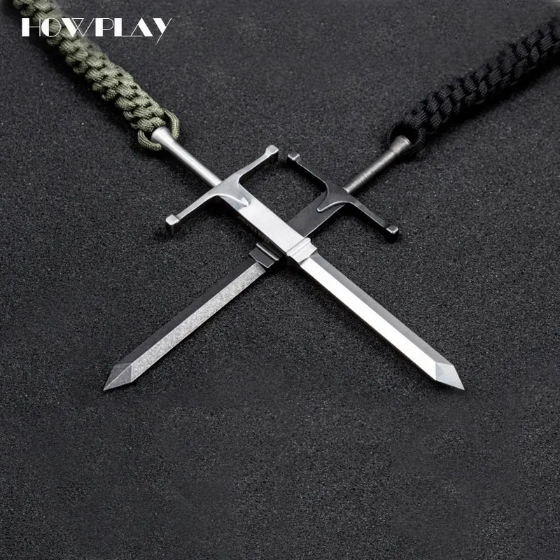 HowPlay cross sword hand thorn металлическое оружие для самозащиты девочек анти волк