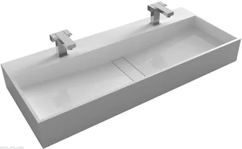 Buy WALL MOUNTED 1200MM VANITY COUNTER TOP BASIN STONE SOLID SURFACE MATT WHITE SINK 38230-1308