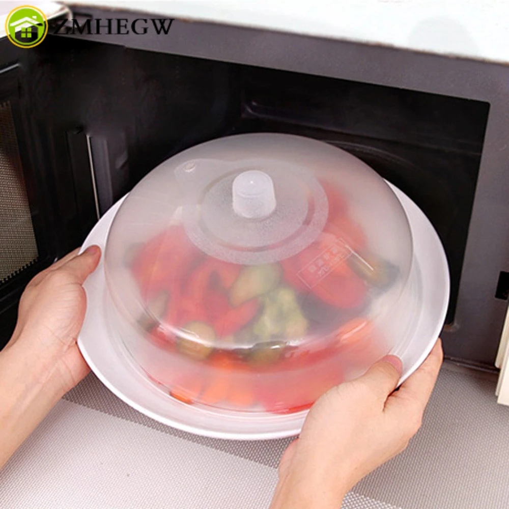 Microwave Food Cover Plate Vented Splatter Protector Clear Kitchen Lid Safe Vent Dishes Dust