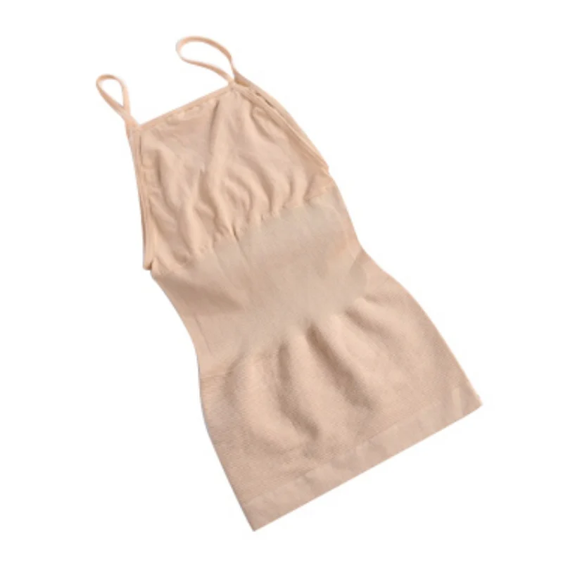 Women High Elastic Waist Shape Control Camisole Vest Corset Sexy V-Neck Sleeveless Crop Tops Solid Body Seamless Tank