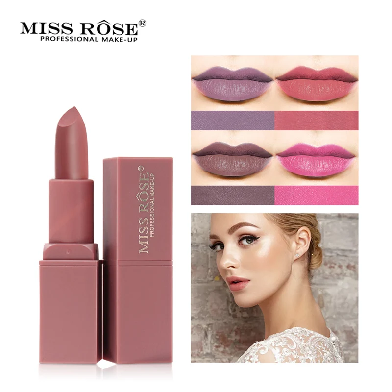 Брендовая матовая Увлажняющая губная помада Miss Rose макияж помады водостойкий