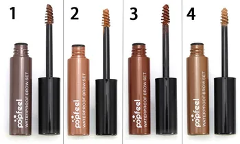 

popfeel Hot Brand Makeup Eye Brow Gel Coffee Black Brown Paint Eyebrows Gel Waterproof Eyebrow Tint Mascaras Kit 4 colors