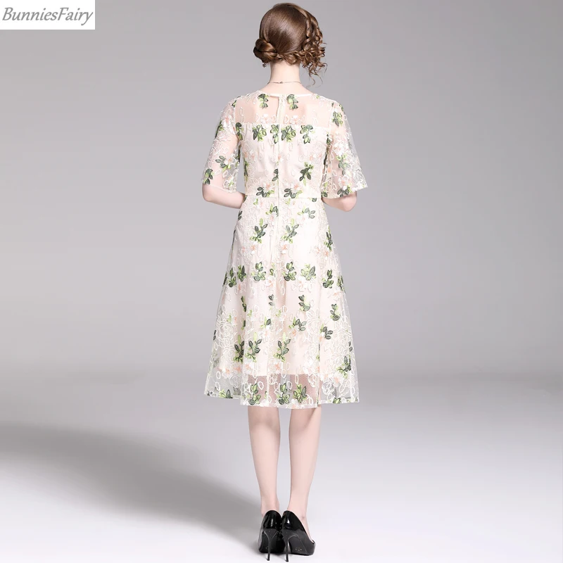 BunniesFairy 2019 летние женские элегантные свежие цветы зеленые листья Цветочная