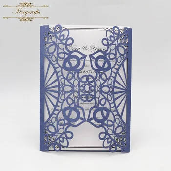 

New arrival fan-shaped floral indian laser cut wedding invitation card