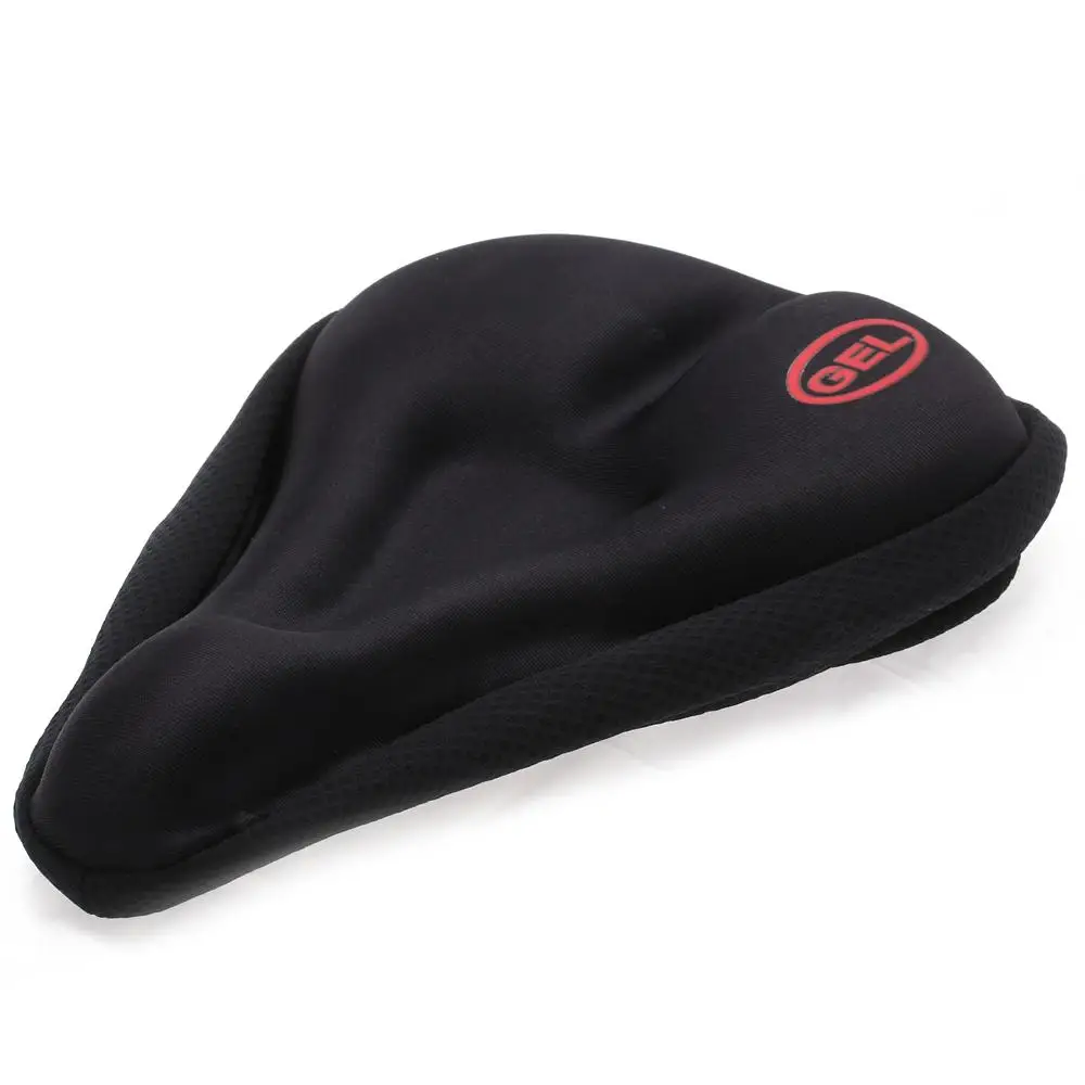 Silicone Soft Bike Saddle Bicycle Seat Pad Cover Black 3D Cushion