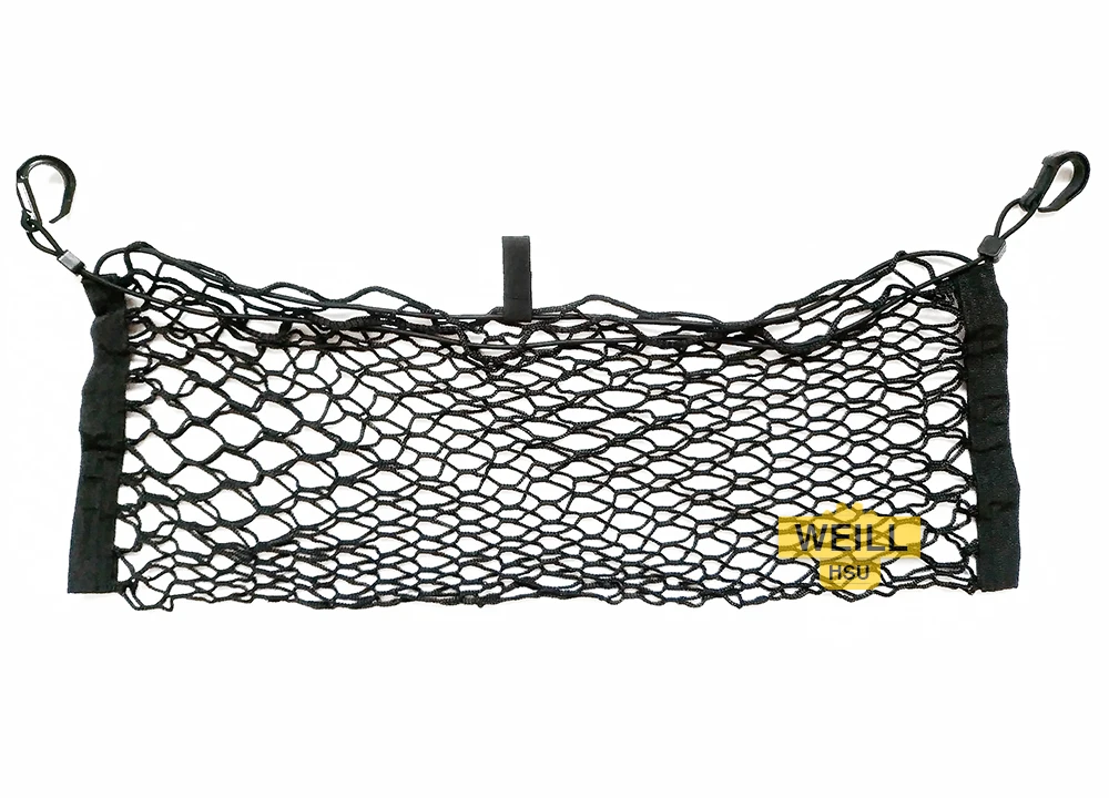 65 23 см черный автомобиль Tiding Органайзер эластичная сетка для хранения сумка на багажник, багаж Держатель карман с крючками