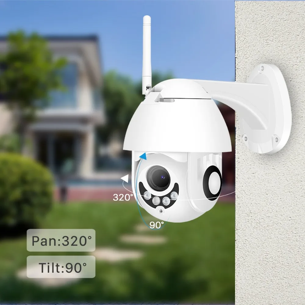 Wifi камера наружная камера наблюдения с датчиком PTZ IP камера 1080p скорость купольная CCTV Камера Безопасности s IP камера wifi Внешняя 2MP IR домашняя съемка