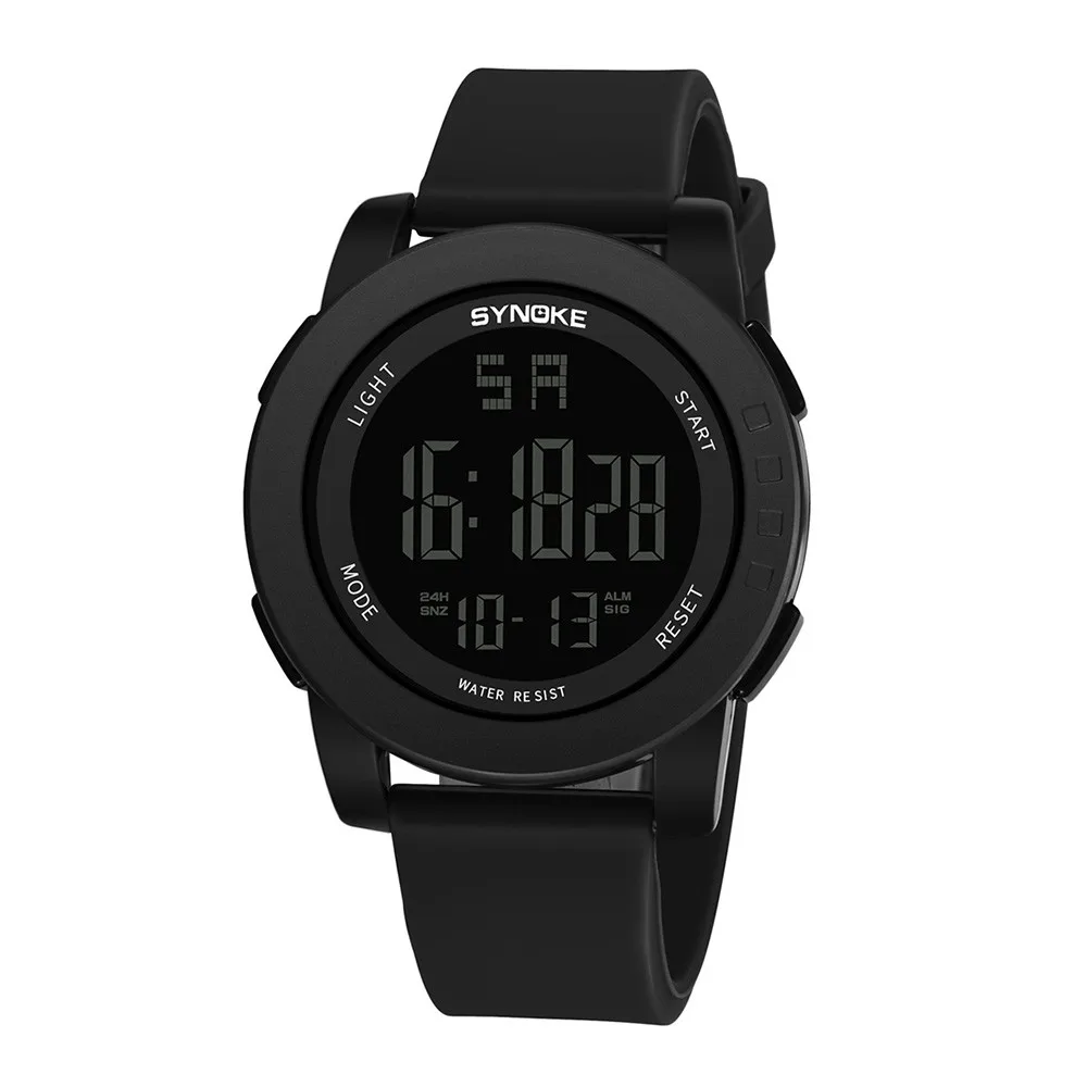 

SYNOKE Men's Multi Function Military Sports Watches LED Digital Dual Movement Watch men high quality ABS