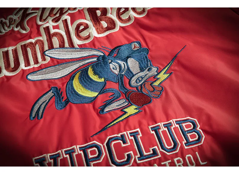 Aolamegs куртки мужские Bumble Bees вышивка значок MA1 Толстая куртка спортивные куртки хип-хоп стоячая Мужская ветровка уличная одежда